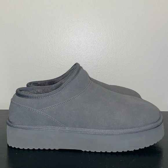 NWOT AE Tan/Brown Slip-On Platform “The Hangout” Bootie Slippers.  Size 9. - Picture 1 of 13